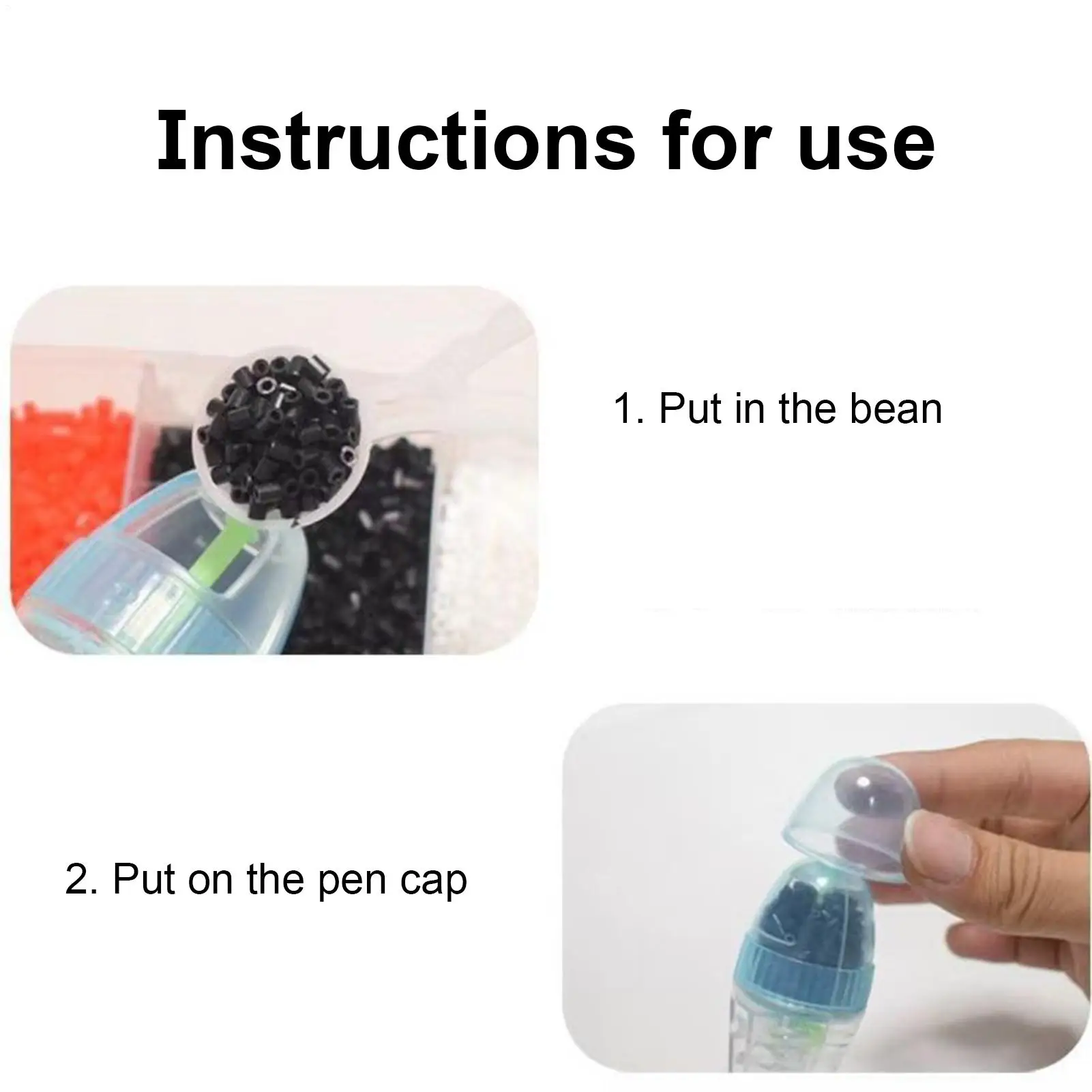 Caneta frisada imprensa automática ferramentas de jóias aperto ergonômico canetas dispensador para contas para crianças arte natal pulseiras meninas