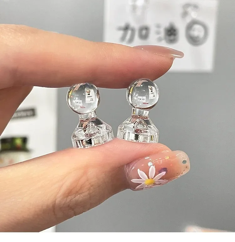 20 Stück transparente magnetische Pinnnadeln, starke Magnete, Reißzwecken für Kühlschrank, Whiteboard, Fotodisplay, Büro- und Heimdekoration – Detail 3