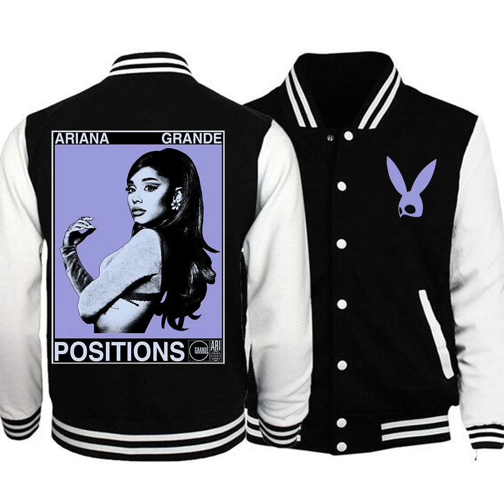 2024 Ariana Grande Positions World Tour 2024 Hoodie Baseball Uniform Jackets Men Women Hip Hop Coats Streetwear Tops for Fans