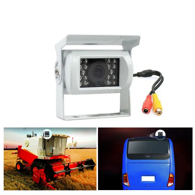 12V-24V Truck Reversing Camera 18 LED Accessories  For Carts/Trucks Waterproof  White Use Multiple Models Adjustable