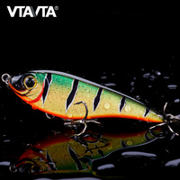 VTAVTA 6.8cm 9g Luminous Sinking Swim Jerkbait Vib Ratlin Wobblers For Pike Artificial Hard Bait Rattlin Lure For Fishing