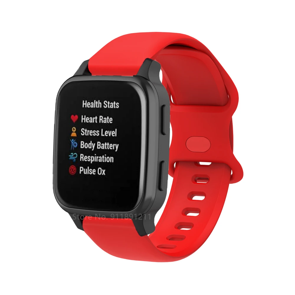 سيليكون شريط للرسغ للغارمين Venu SQ 2 Venu 2 Plus 3 Forerunner 165 55 265 255 245 645 Vivoactive 5 سوار ساعة ذكية