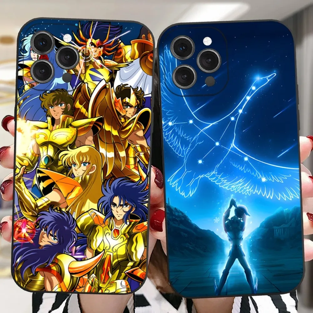 S-Saint Seiya Knights Zodiac Phone Case For iPhone 16,15,14,13,12,11 Plus,Pro,Max,XR,XS,X,7,8 Plus,SE,Mini Silicone Soft