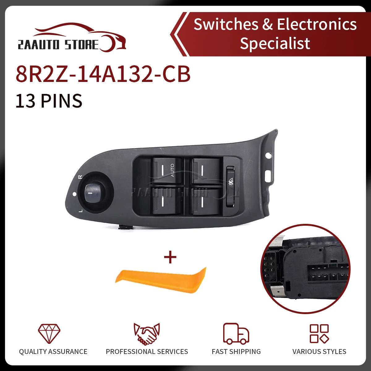 Auto Lifter Window Control Switch Button For Ford Falcon FG Series Sedan Car Accessories 8R2Z-14A132-CB 8R2Z14A132CB