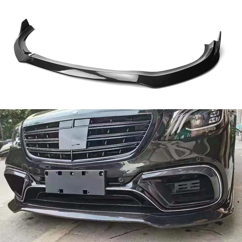 

Carbon Fiber Front Bumper Lip for Mercedes-Benz S Class W222 S63 AMG 2014 to 2020 Front Bumper Lip Spoiler Splitters