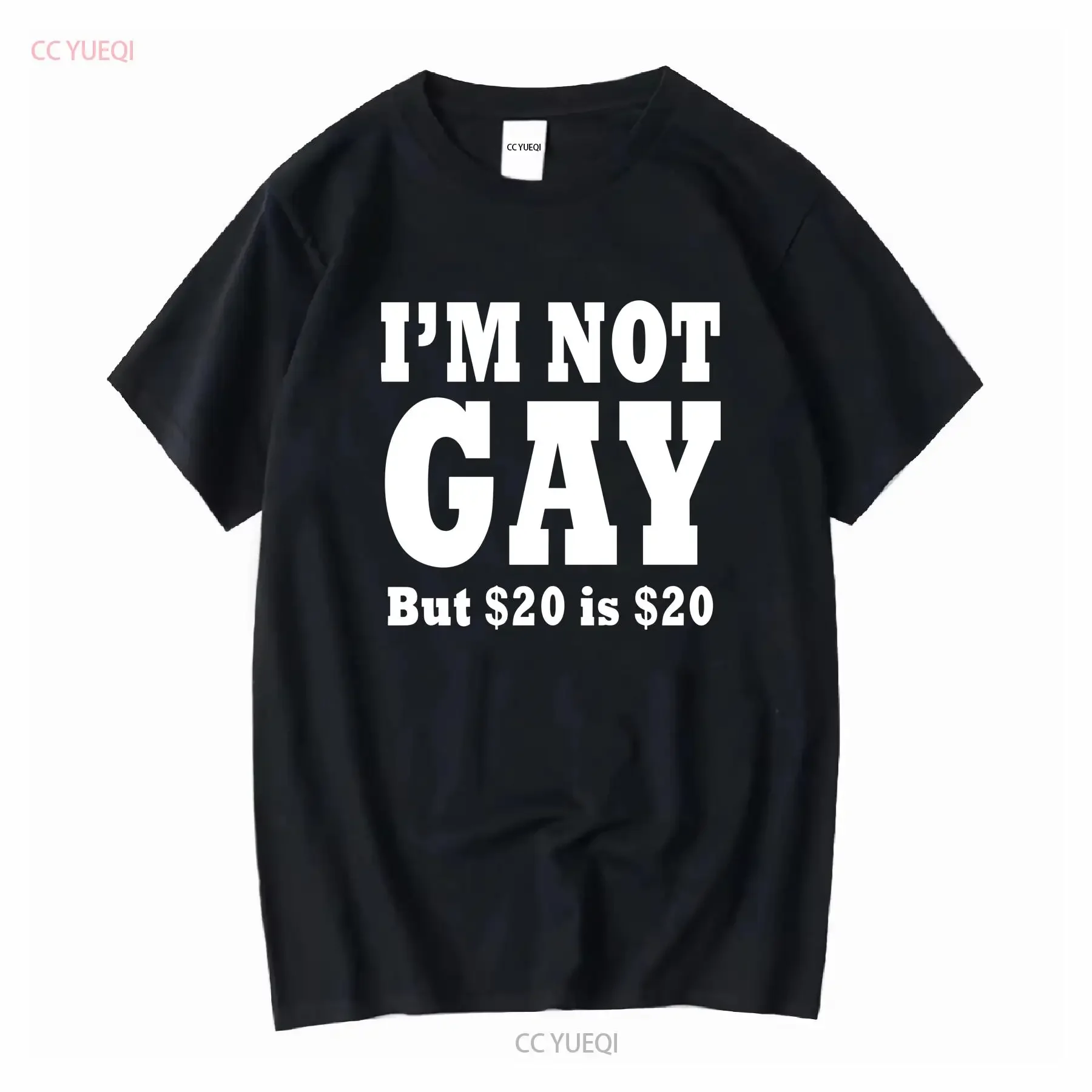 NEW I'M NOT GAY BUT 20 IS COMICAL SEXUAL HUMOR FUNNY T SHIRT long or short sleeves vintage Washed graphic Unisex fashion Casual