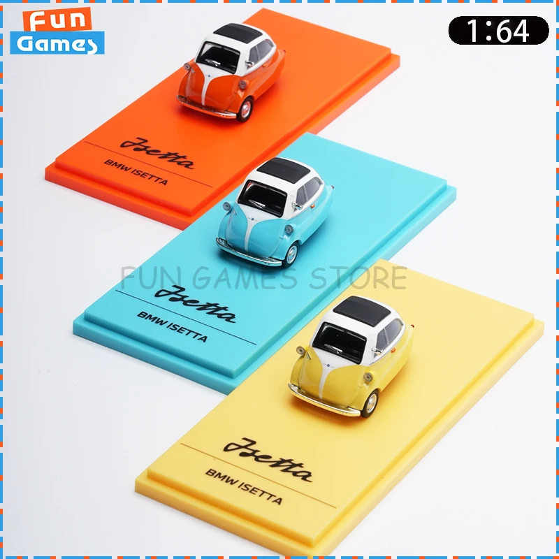 New Almost Real 1/64 Car Model BMW Isetta Collection Series Car Model Simulation Display Alloy Car Model Custom Birthday Gift