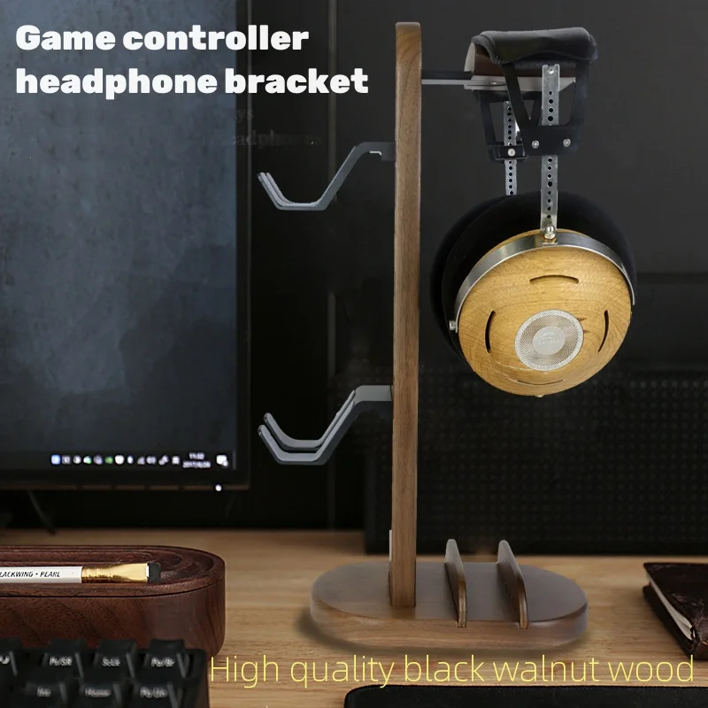 Support de contrôleur de jeu en bois pour Xbox PS5, support de contrôleur de jeu, bureau, brochure, sauna, support de téléphone, support pour écouteurs, cintre pour casque