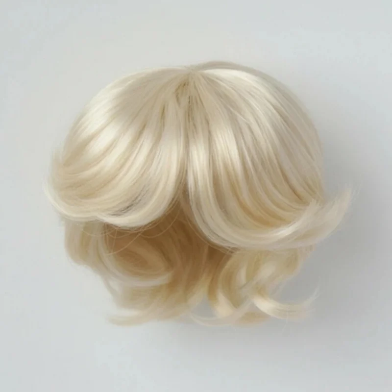 Doll Wigs JD075 1/6 1/8 1/4 1/3 Short Boyish Cupid Curls Synthetic Mohair BJD Wigs 5-6' 6-7' 7-8' 8-9' OB11 YOSD Doll Hair