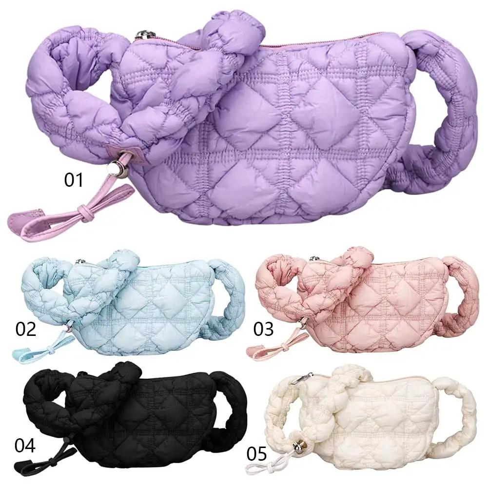 

Shoulder Bag for Women Quilted Hobo Bag Puffer Drawstring Strap Handbag Zipper Clutch Purse for Travel Shopping