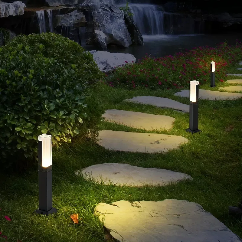 Imagem -02 - Waterproof Led Lawn Lamp para Outdoor Iluminação de Moda Simples Coluna de Alumínio Garden Villa Road Plaza Paisagem Ip65 Ac85 265v Novo