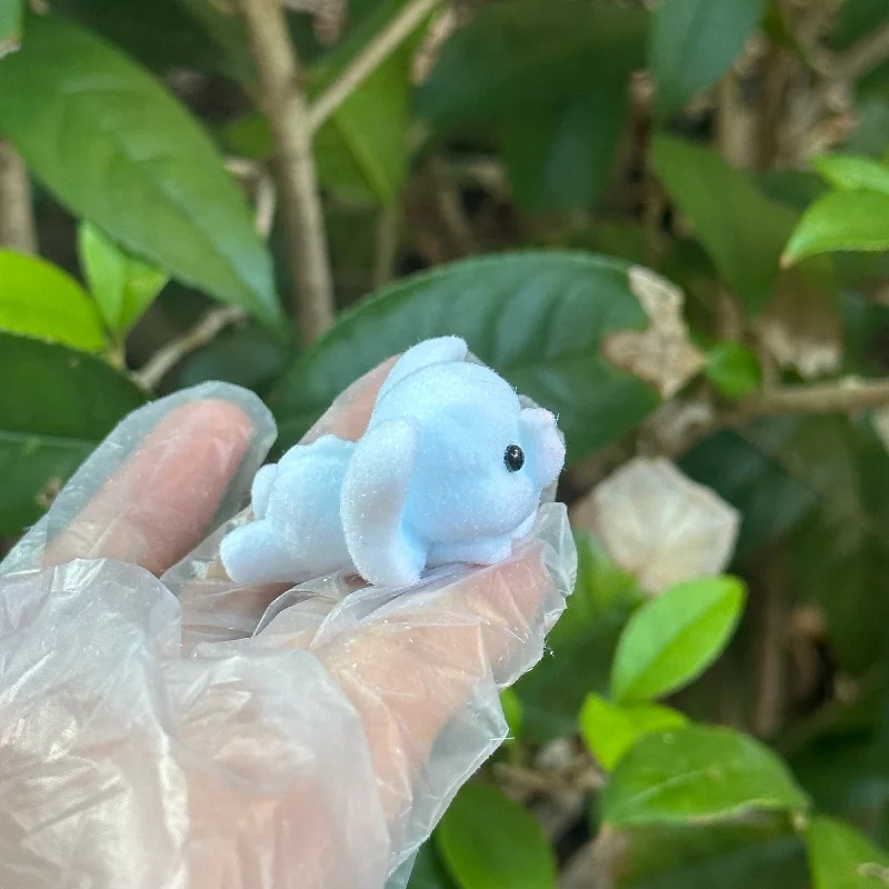 2024 Kawaii Mini gajah Cub buatan tangan silikon berkelompok nakal bayi gajah lucu liontin hadiah KIids Squishy ujung jari mainan