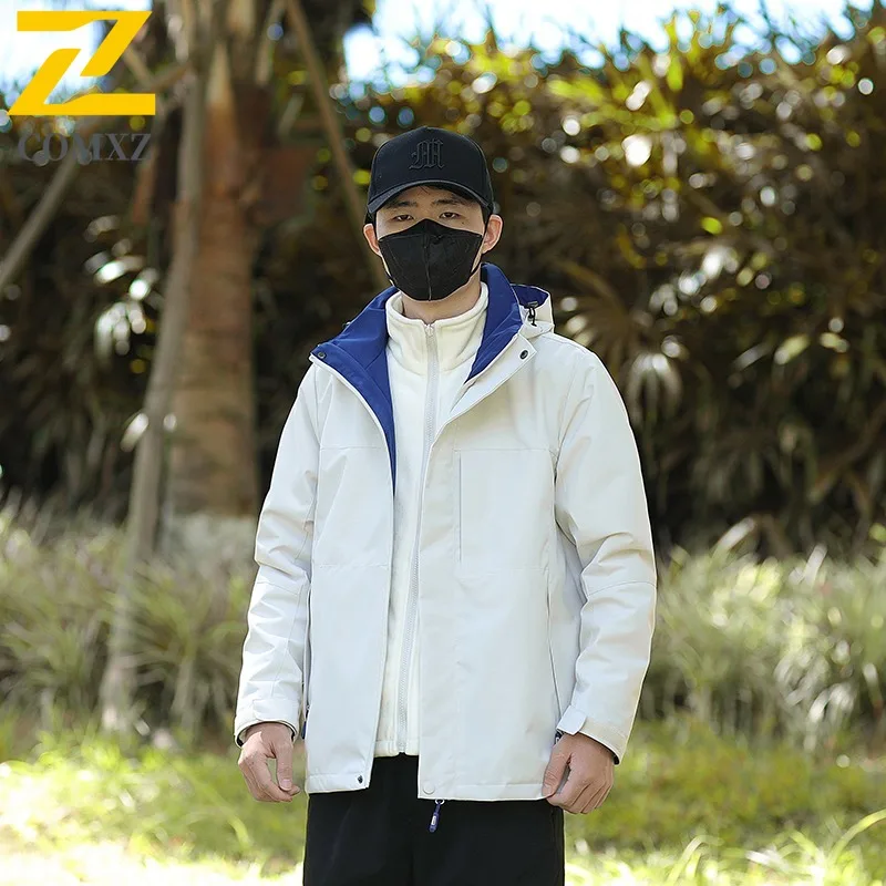 

COMXZ Thickened Outdoor Mens Jacket 2025 Mountaineering Windproof Warm Parka Travel Comfortable Lightweight Winter New Coats