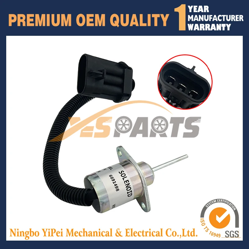 

Соленоид отключения подачи топлива для Bobcat 6691498 325 328 329 331 334 335 337 341 425 428 1503ES-12A5UC4S