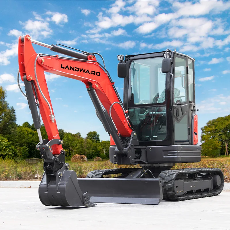 Alta calidad con mini excavadora de cabina, gran oferta, miniexcavadora hidráulica de 1800 KG, maquinaria de excavación de construcción de 3,5 toneladas personalizada