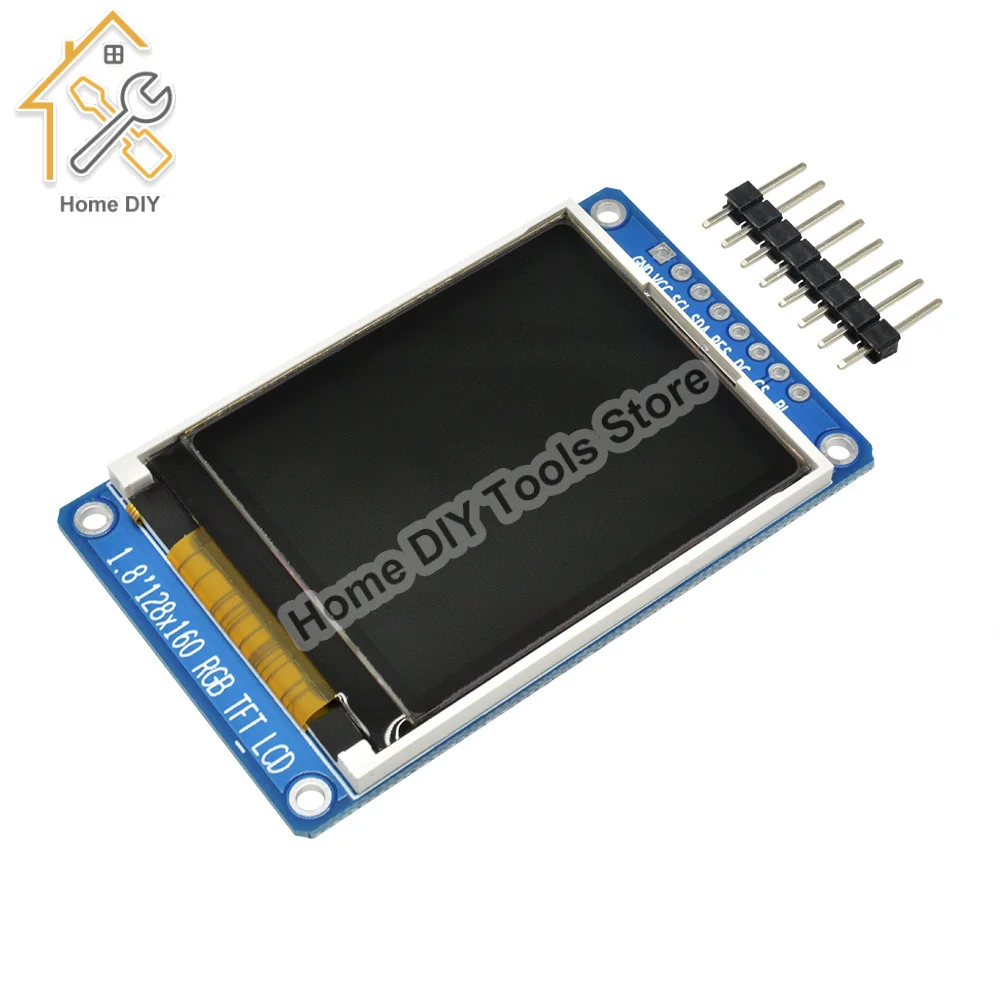 1.8 inch Full Color 128x160 SPI Full Color TFT LCD Display Module ST7735S 3.3V Replace OLED Power Supply for Arduino