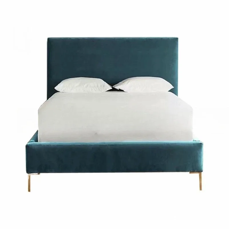 

Simple modern fabric soft bed furniture model room hotel 1.5 * 1.8 meters double , bedroom wedding bed