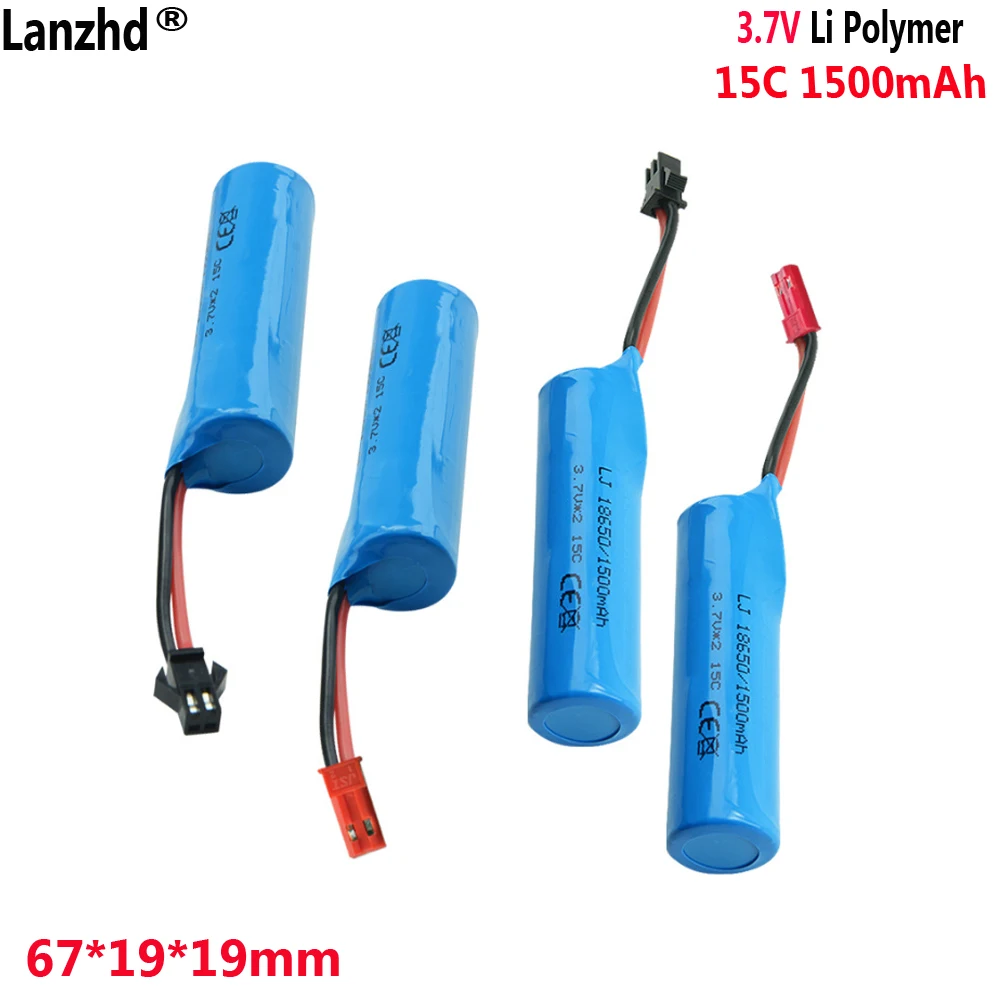 18650 battery 3.7v 1500mah 15C SM JST For Remote control aircraft toys helicopters, model aircraft, unmanned aerial vehicles