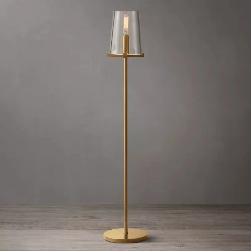 Solid brass glass table lamp simple retro table lamp dining room bedroom bedside living room