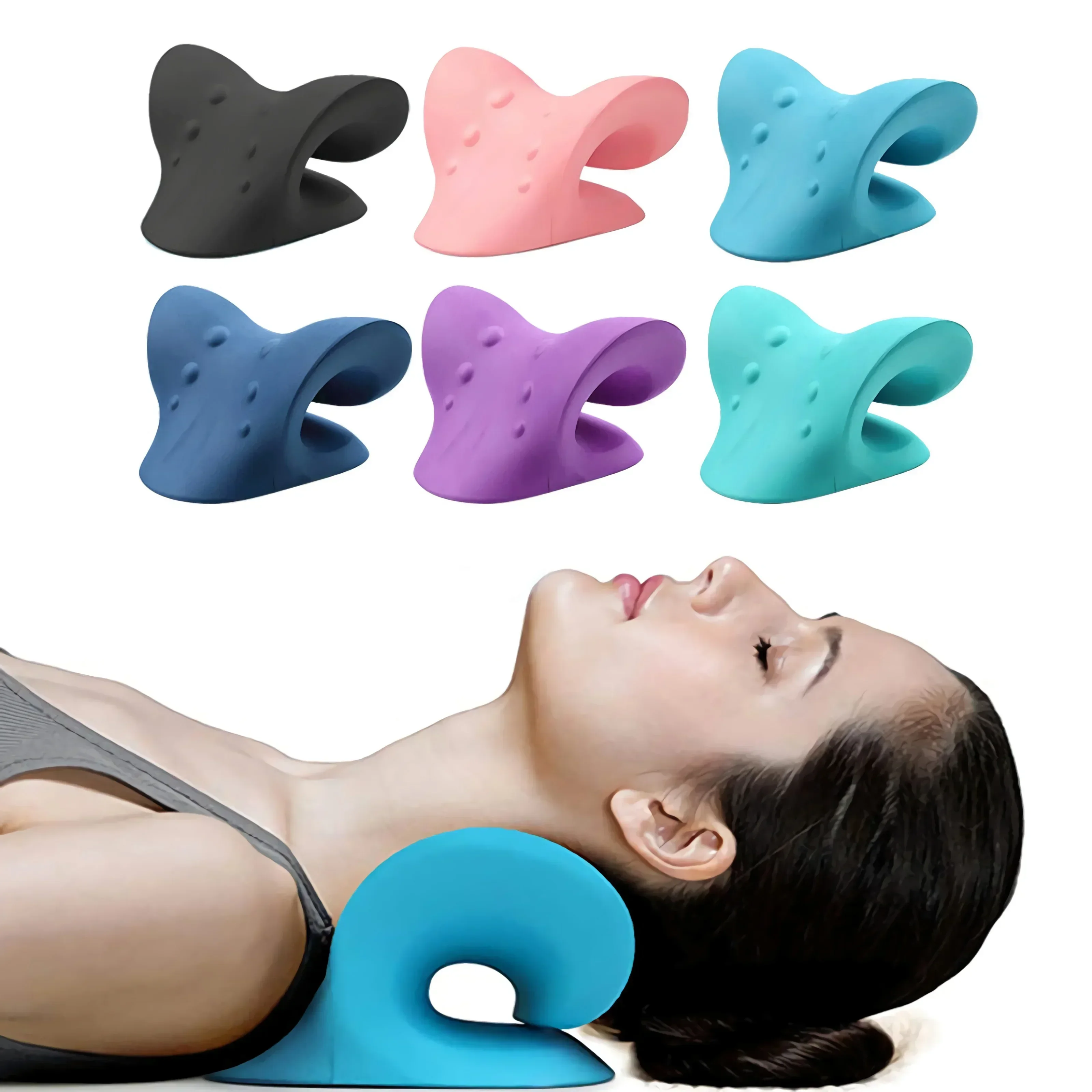 

Pain Shoulder Cervical Traction Stretcher Neck Spine For Relief Pillow Relaxer Alignment Cervical Chiropractic Device Massage