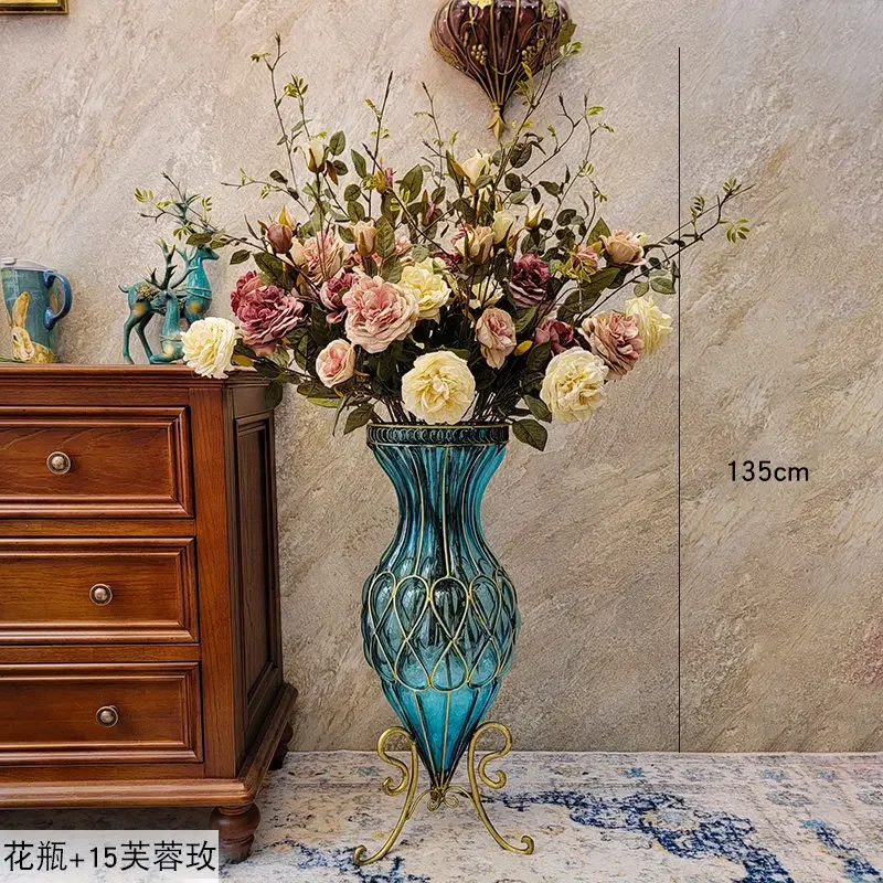 Lily large living room flower arrangement light luxury ornament