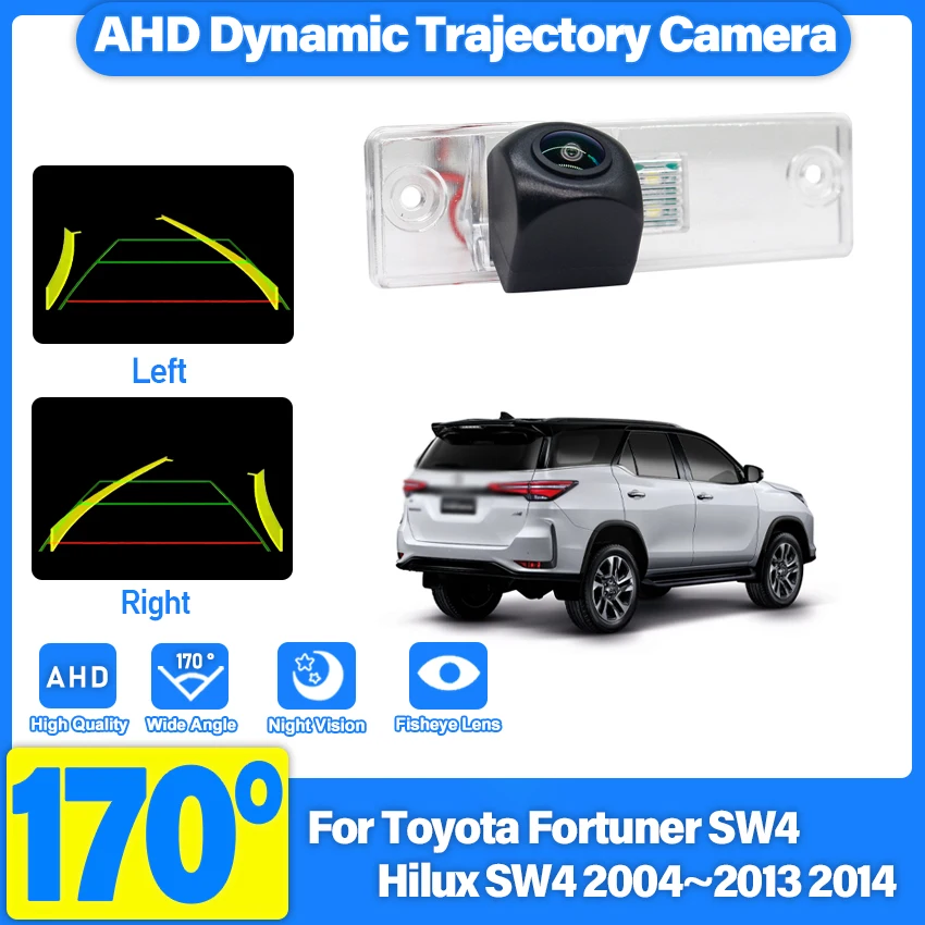 

Камера заднего вида AHD HD 1280*720 с объективом типа «рыбий глаз» для Toyota Fortuner SW4 Hilux SW4 2004~2014, аксессуары для парковки задним ходом