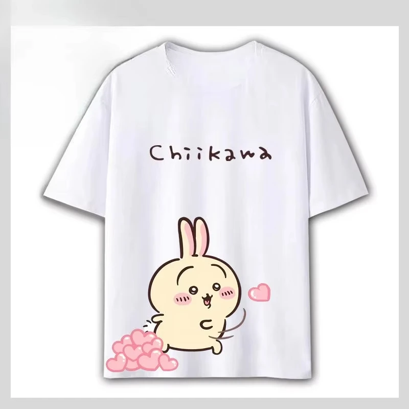 Chiikawa Usagi Hachiware Interesting Daily Scene Graphic T‑Shirt, Unisex O‑Neck Short Sleeve Summer Casual Wear for Kid Adults