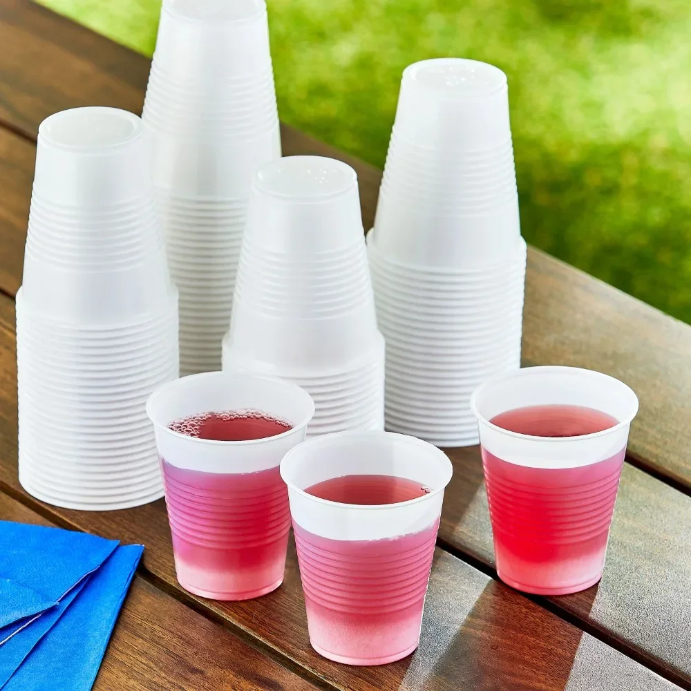

All Purpose Disposable Plastic Cups, Clear, 5 oz, 100 Count