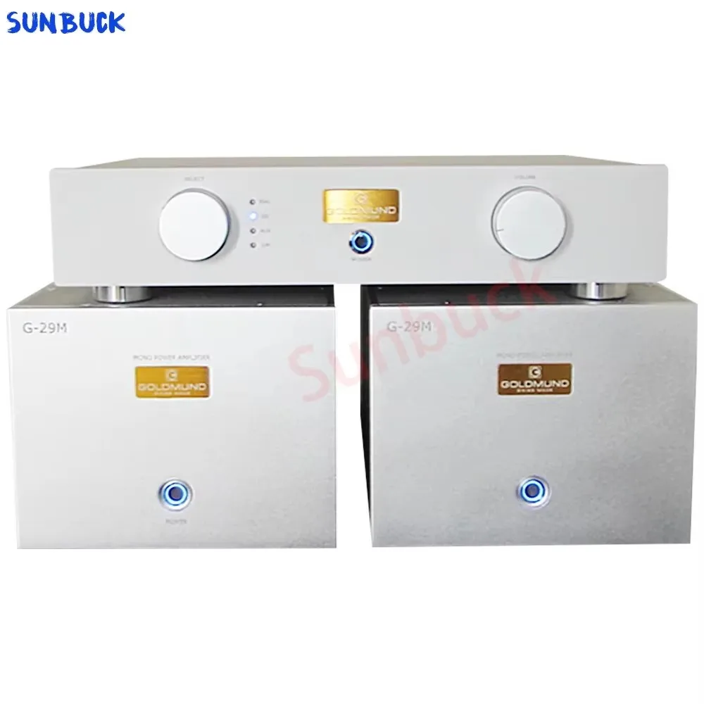 Sunbuck 350W+350W 2.0 reference Goldmund route 29M pure rear power Amplifier hifi high fidelity split Power Amplifier