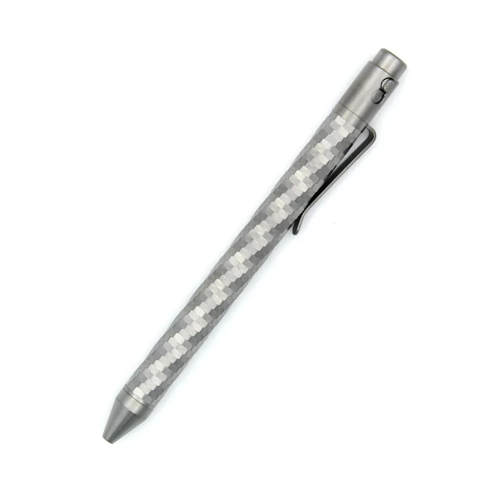 1 Piece Titanium Alloy TC4 Double Lock Ball Point Ink Pen for Office Signature Writing Gift Pen