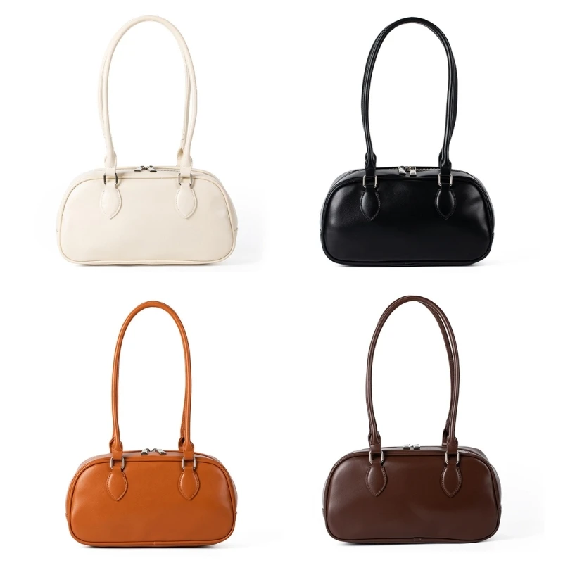 Stylish Korean Women's Work Bag Shoulder Bags PU Leather Armpit Purse Casual Satchel Underarm Bags For Everyday Use