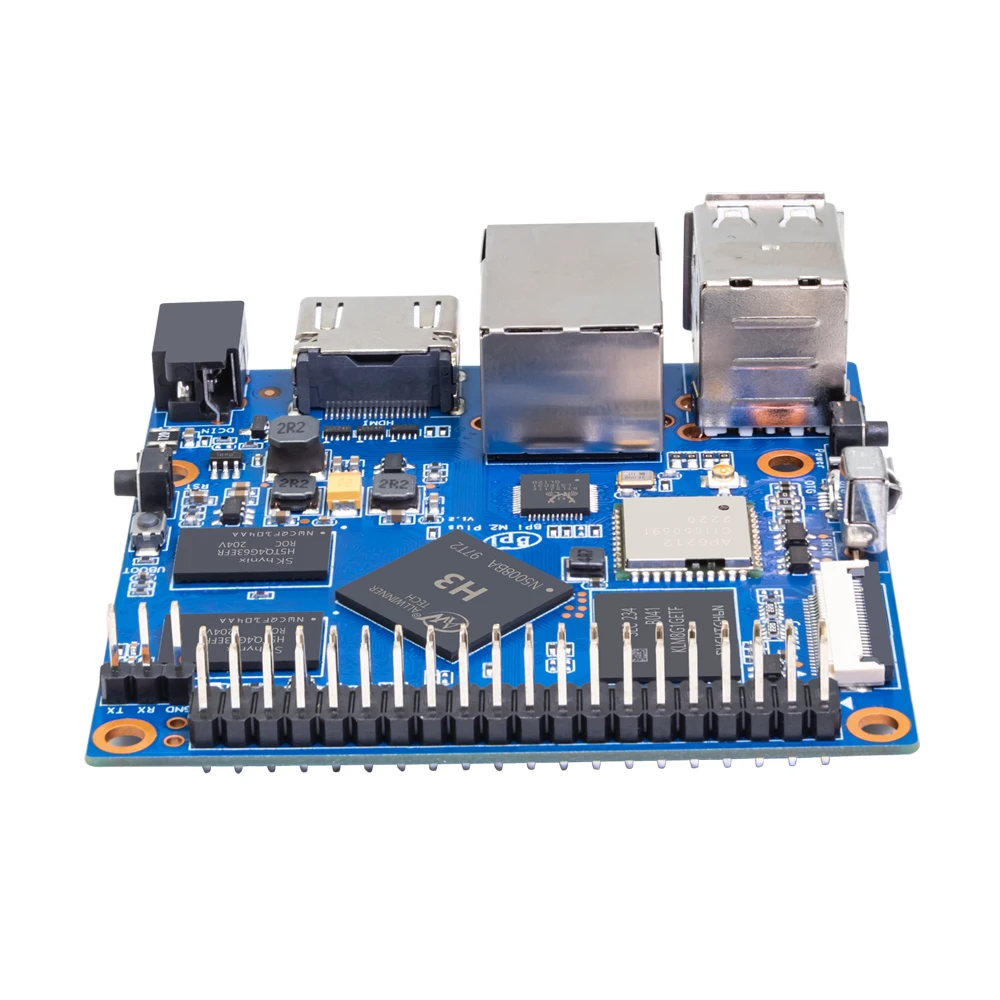 Banana Pi BPI-M2+ dengan Case Power Allwinner H3 Quad-core 1.2GHz Cortex-A7 1GB DDR3 8GB eMMC dengan WiFi BT4.0 Run Android 7 Linux