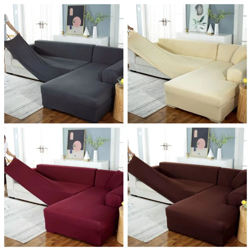 

Solid Color Sofa Cover Waterproof Slipcover for Sofa Couch Armchair Elastic Sofa Protector for 1/2/3/4 Seater