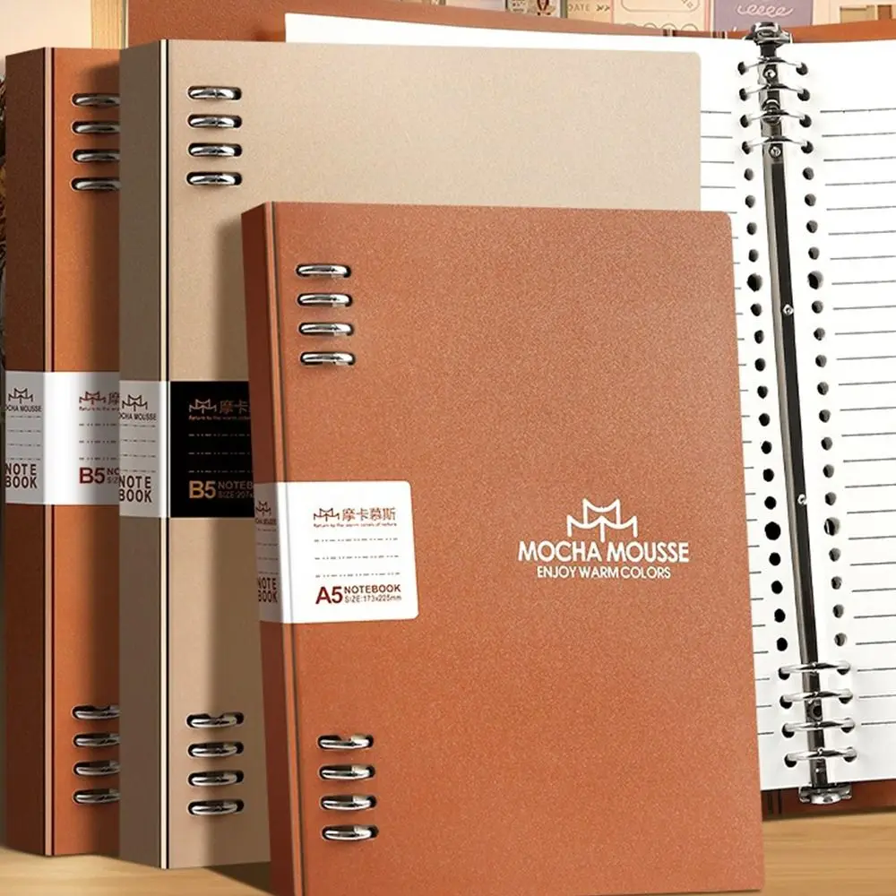 Notebook multiuso A5/B5 a fogli mobili Linea orizzontale staccabile Pagine interne Blocco note Raccoglitore ricaricabile Diario Libro Studenti