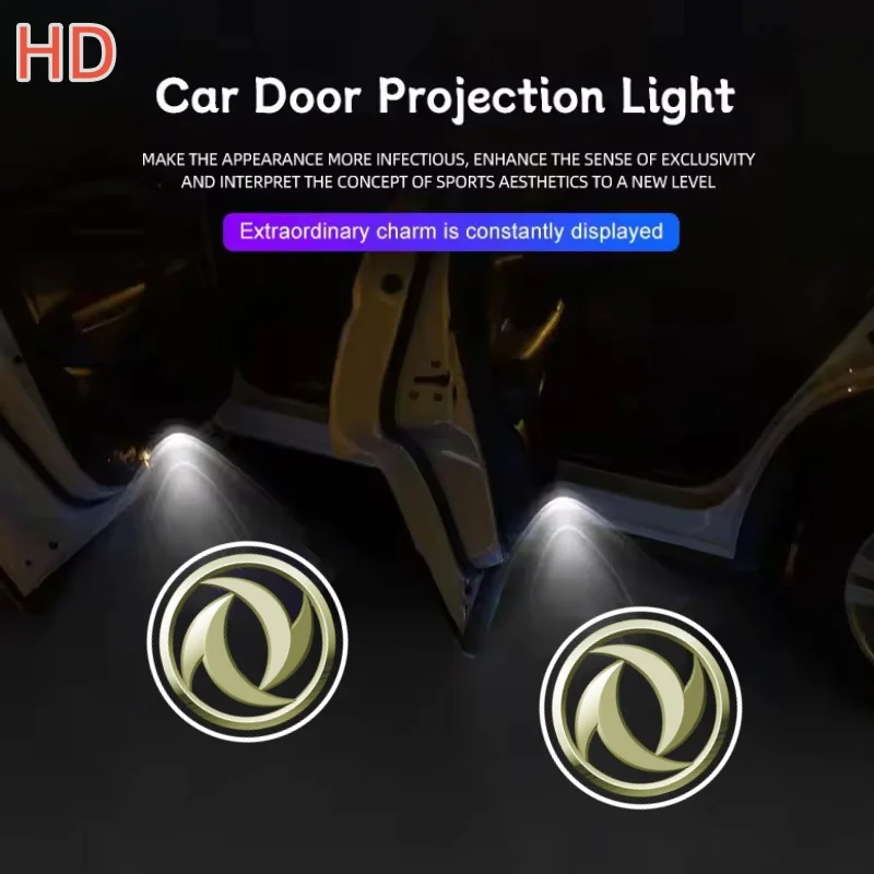 2pcs For DongFeng S560 580 500 ix7 ix5 E3 Logo Car Door HD LED Lamps Projector Courtesy Welcome Lights