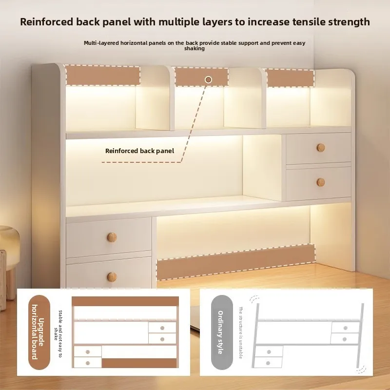 Multilayer Desktop Bookshelf Simple Storage Shelf for Student Dorm Office Desk Organizer