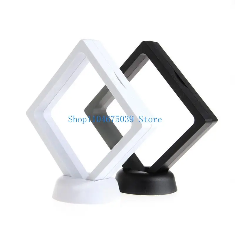 5asd PET غشاء الاكريليك مجوهرات علقت عرض صندوق حامل للقضية مع قاعدة 9x9 #1