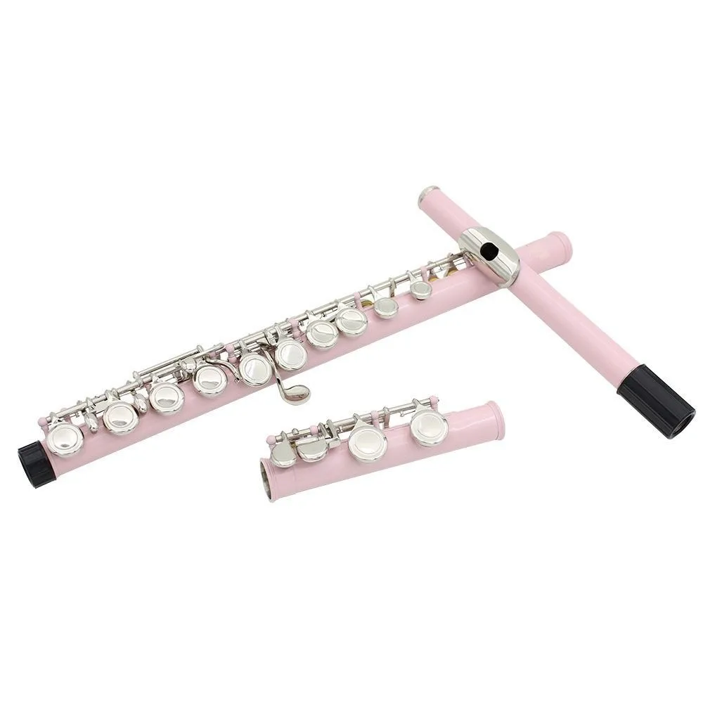 White Copper Flute in C Key Silver Nickel Plated 16 Hole Closed Hole Tenor E Mechanism Flute Musical Instrument