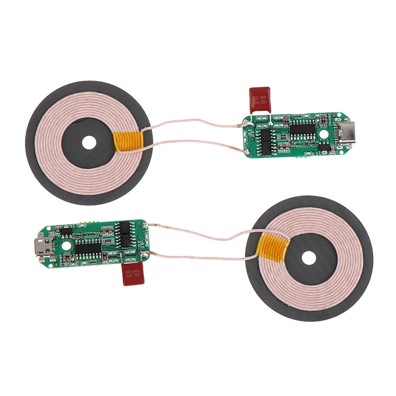 10/15W Fast Wireless Charger Module Micro Type-C Universal Mobile PhoneTransmitter PCBA Circuit Board Coil DIY