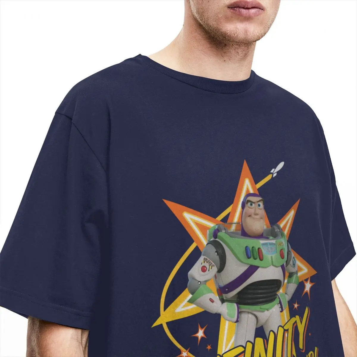 Toy Story Buzz To Infinity & Beyond Stars Merch Shirts Men Women Vintage Pure Cotton Original Tops