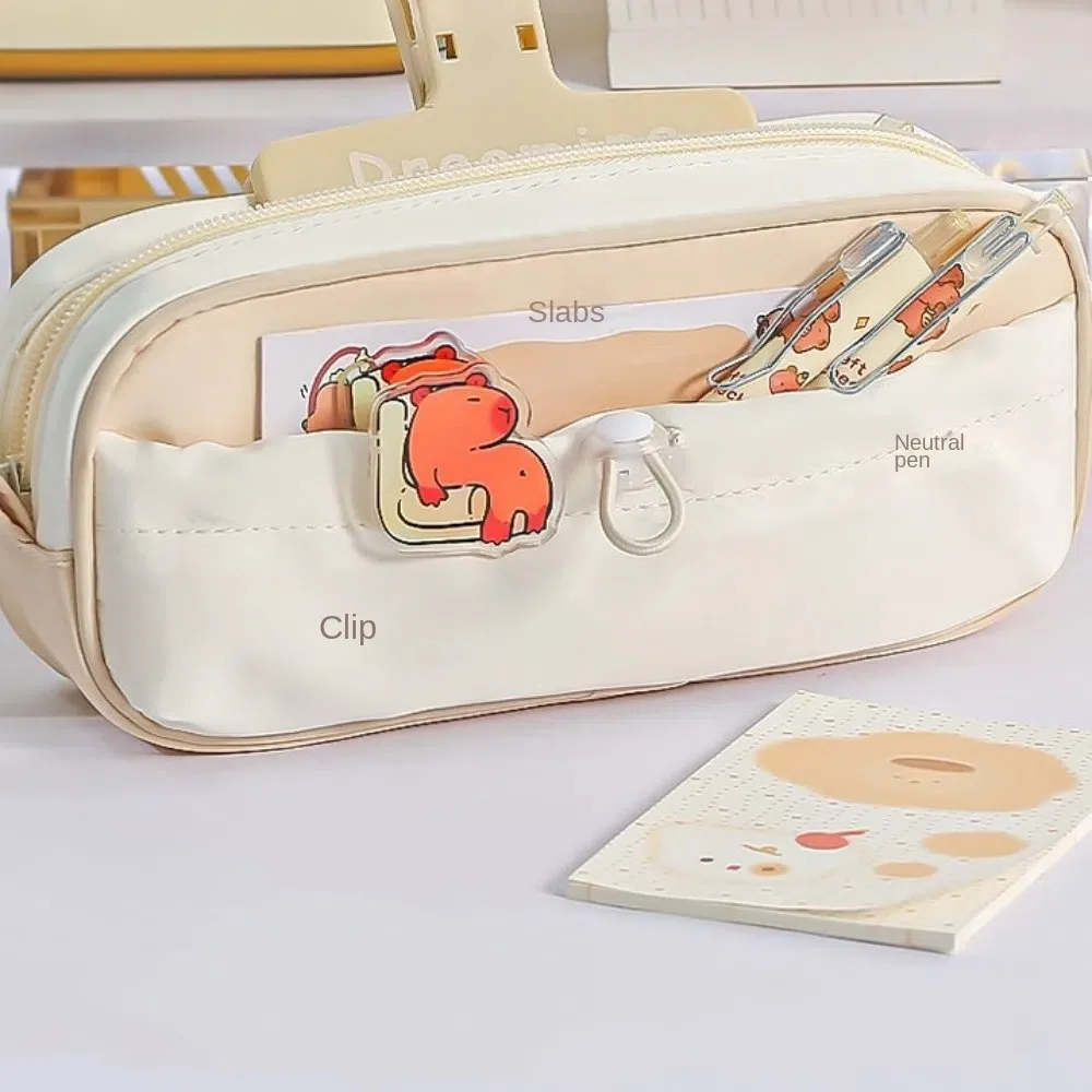 

Pencil Case Capybara Stationery Bag Desktop Storage Large Capacity Large Capybara Pen Bag Capibala Animals Cartoon Pencil Bag