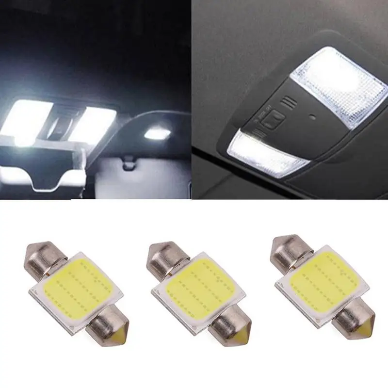 2/4/6pcs Car License Plate Interior Reading Light 12V 6500K 12SMD White LED Bulb Auto C10W C5W COB Festoon Lamp