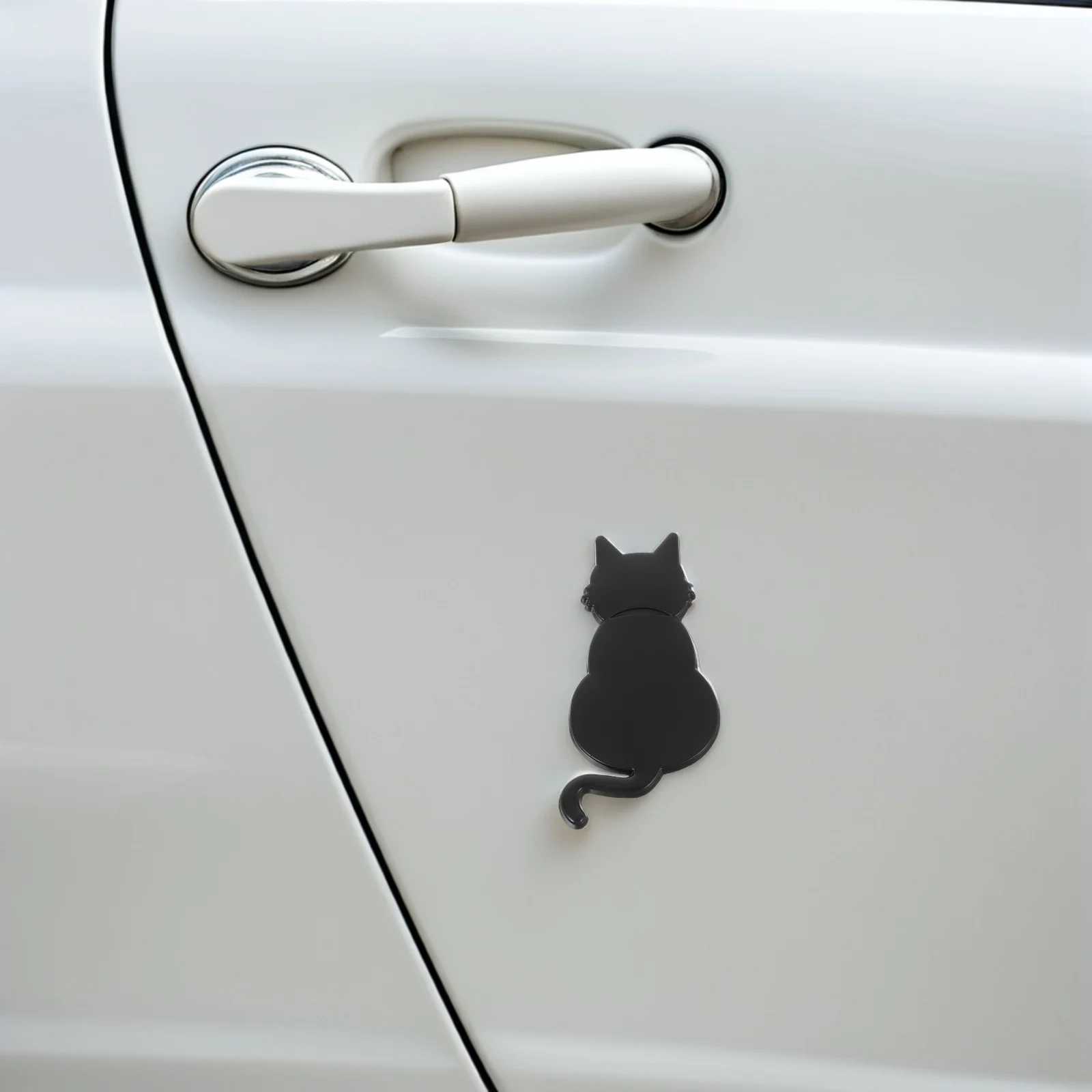 

Waterproof Metal Cat Car Sticker Golden Scratch Resistant Exterior Decal for Auto Motorcycle Electric Vehicles