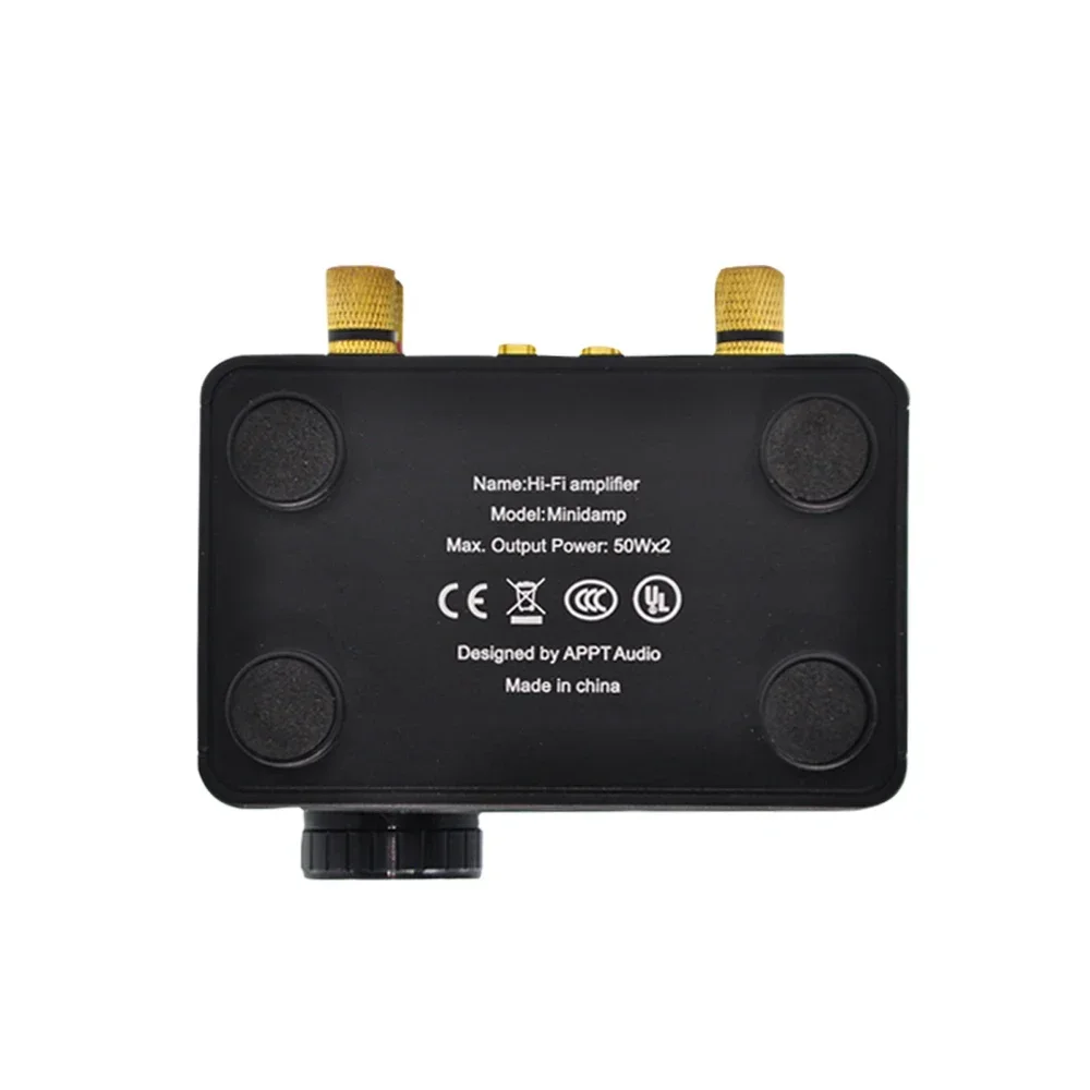 Mini High-power Amplifier Bluetooth-compatible 5.0 HiFi Stereo Audio Output Power 50W*2 Theater Sound Amp Support USB/TF/Aux