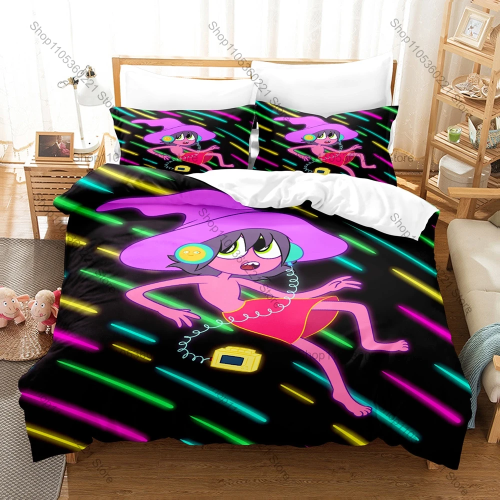 Cool Surreal Multiverse Art Printed Bedding Kit 3PCS Duvet Cover & 2 Pillow Covers Breathable Soft Fabric Otaku Psychedelic Room