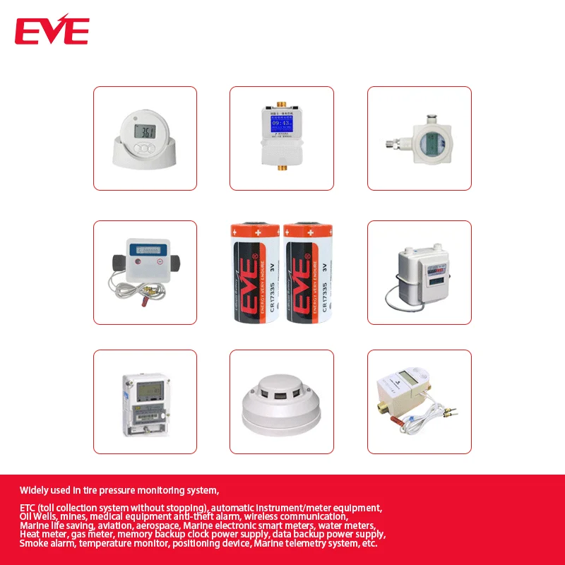 Original CR17335 3V primary lithium battery for fire and smoke alarm PLC industrial control CNC machine tool