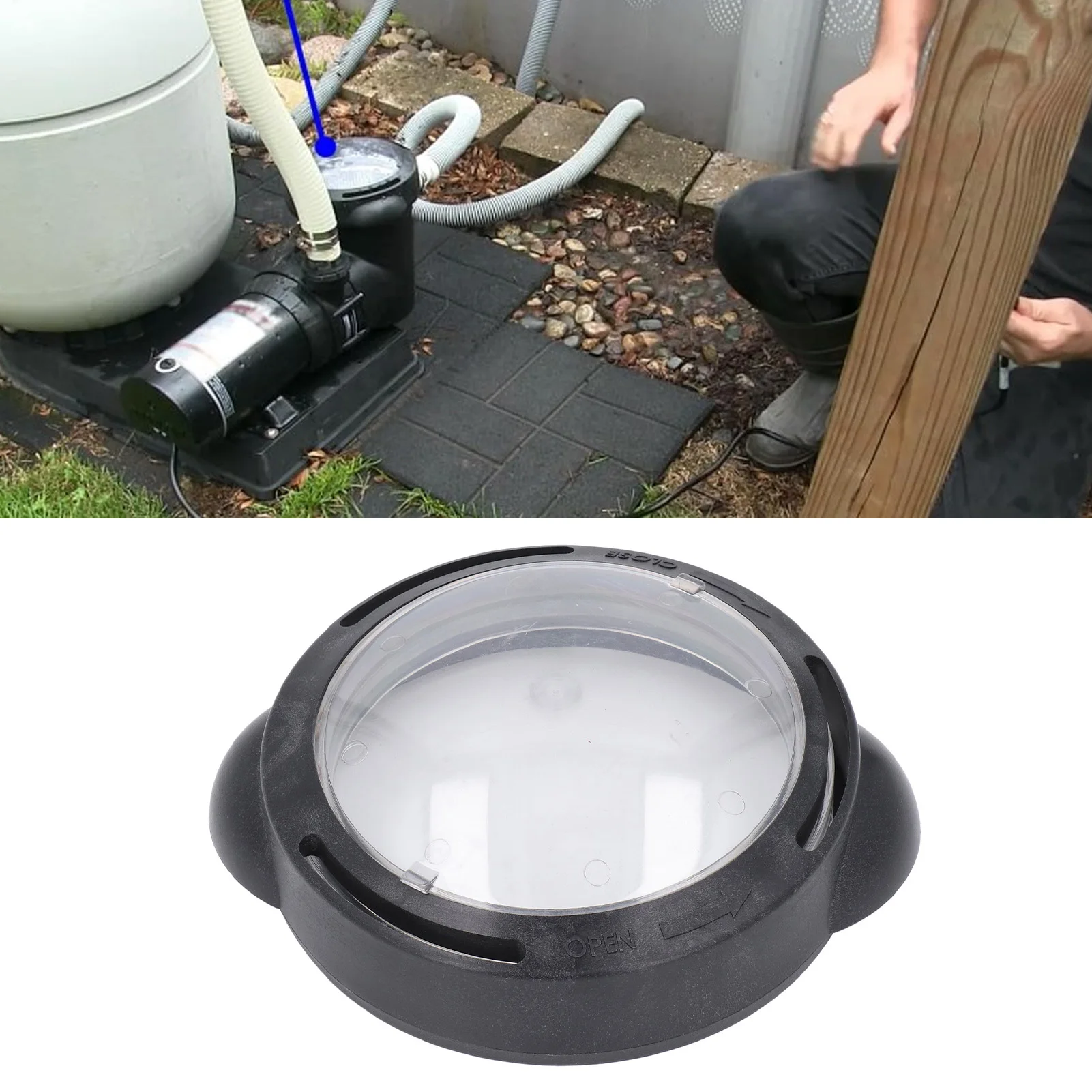 

Strainer Cover with Lock Ring Strainer Cover with Lock Ring and O Ring Replacement for Hayward SPX5500D Pump Filter
