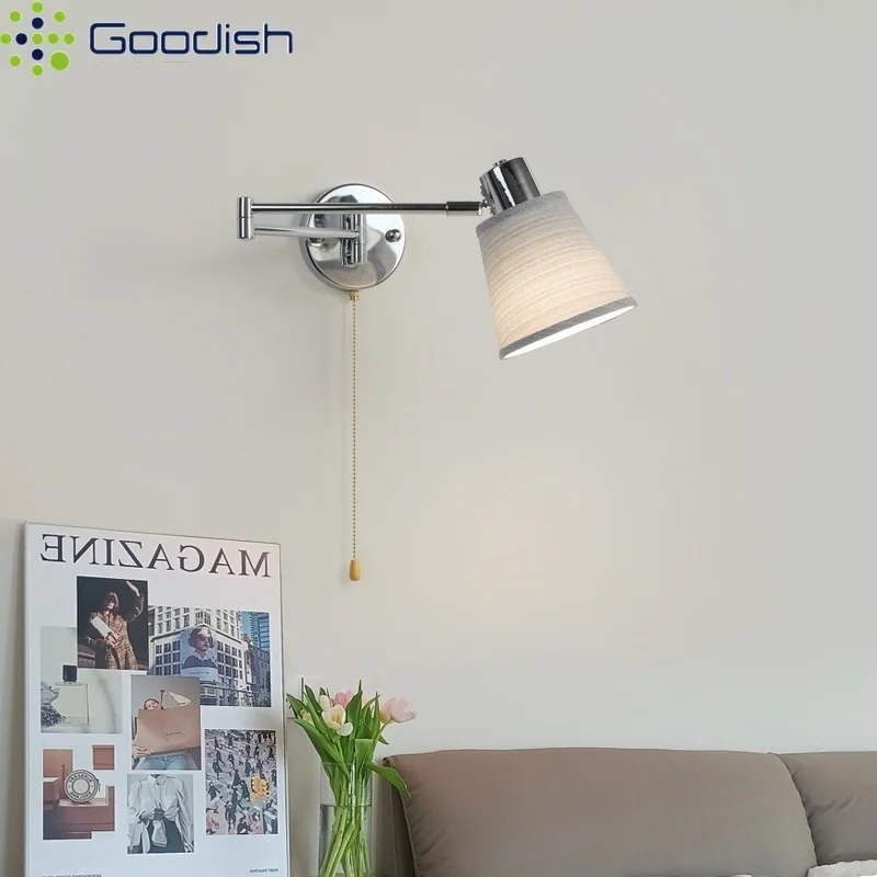 Modern Simplicity Retractable Folding Swing Long Arm LED Wall Lamp Art Creative Light for Living Room Home Decoration Chandelier