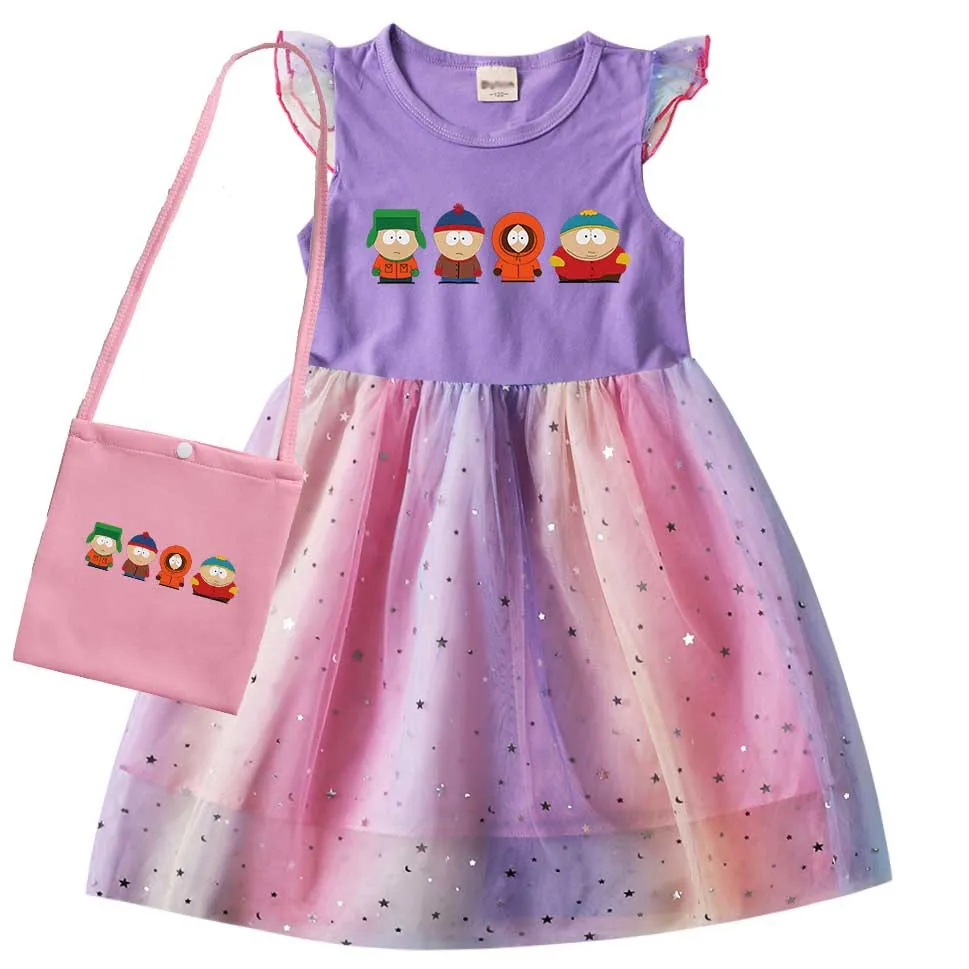 Anime S-Southes Park Clothes Cute Princess Dress Toddler Girls Birthday Party Costumes Stan Kyle Kenny Cartman Cosplay Dresses