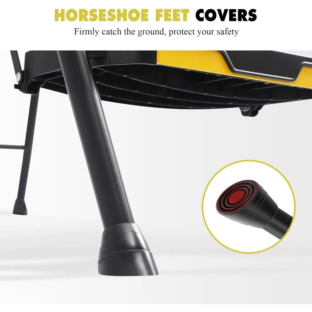 넓은 발판, 도구 플랫폼, 안전 잠금 장치가 있는 접이식 4단 강철 사다리, 가정 및 작업장용으로 휴대 가능하고 견고함